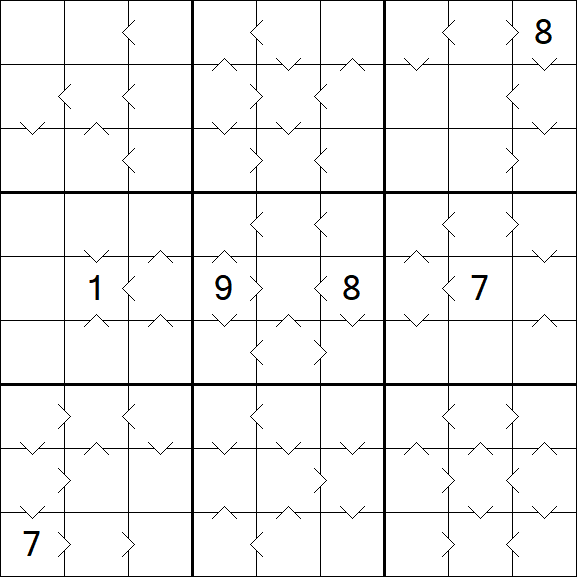 Greater Than Sudoku - Difficile