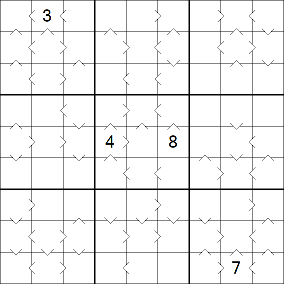 Greater Than Sudoku - Difficile