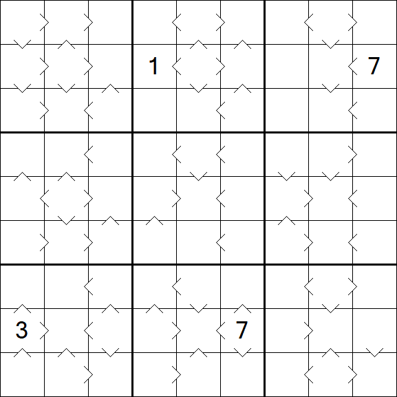 Greater Than Sudoku - Difícil