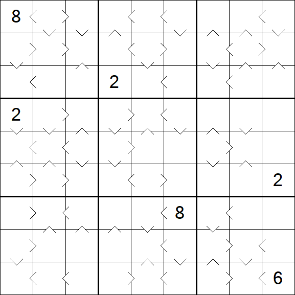Greater Than Sudoku - Difícil