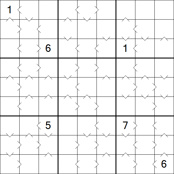 Greater Than Sudoku - Difícil