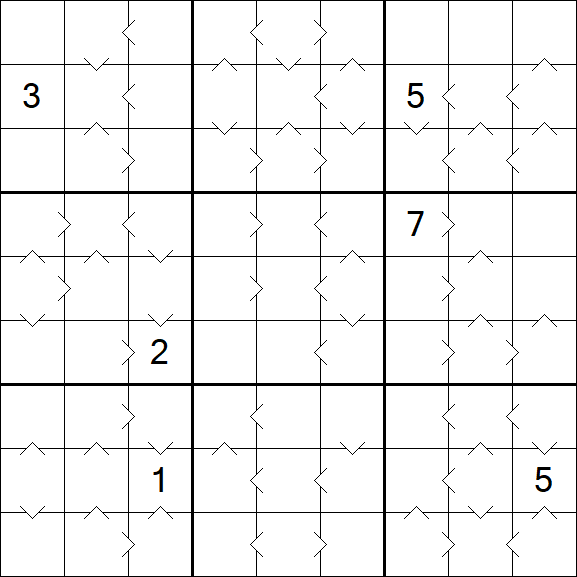 Greater Than Sudoku - Schwierig