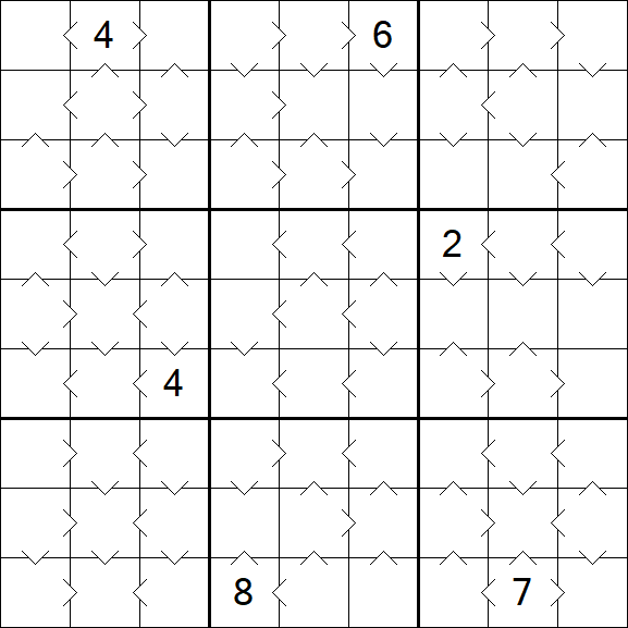 Greater Than Sudoku - Médio