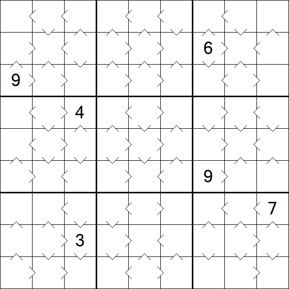 Greater Than Sudoku - Medium