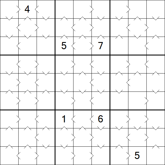 Greater Than Sudoku - Medium