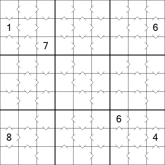 Greater Than Sudoku - Medium