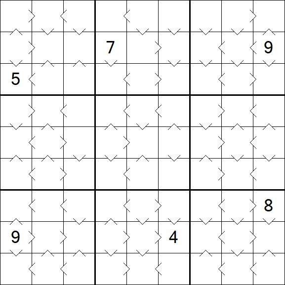 Greater Than Sudoku - Medium
