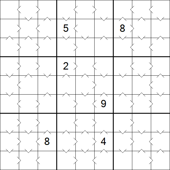 Greater Than Sudoku - Medium