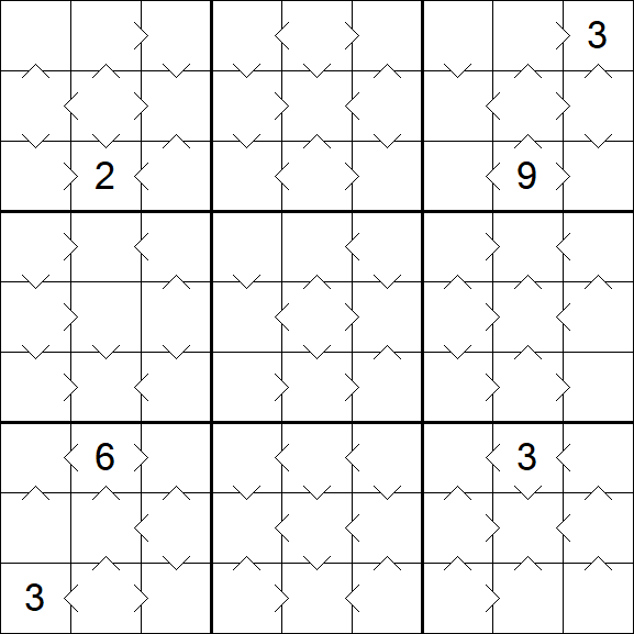 Greater Than Sudoku - Medium