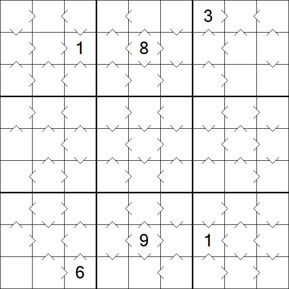 Greater Than Sudoku - Medium