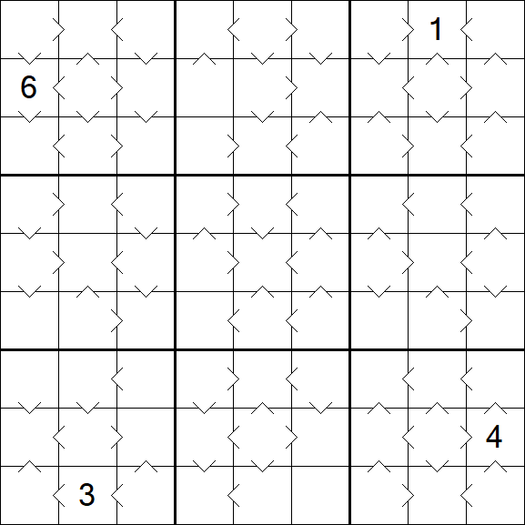 Greater Than Sudoku - Médio