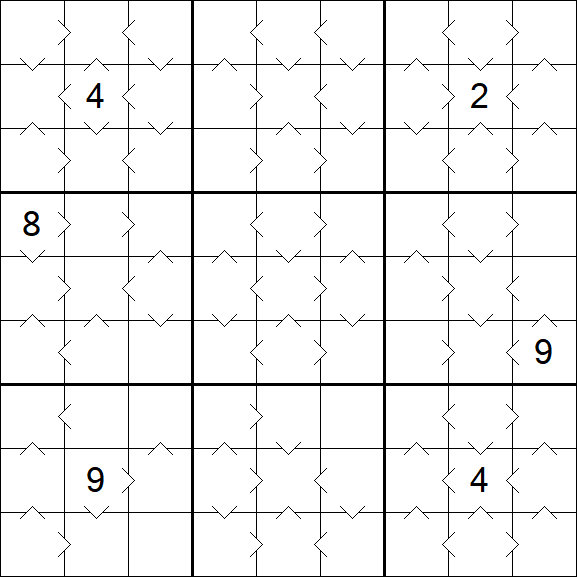 Greater Than Sudoku - Médio