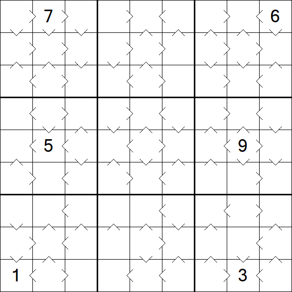 Greater Than Sudoku - Médio