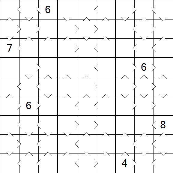 Greater Than Sudoku - Médio