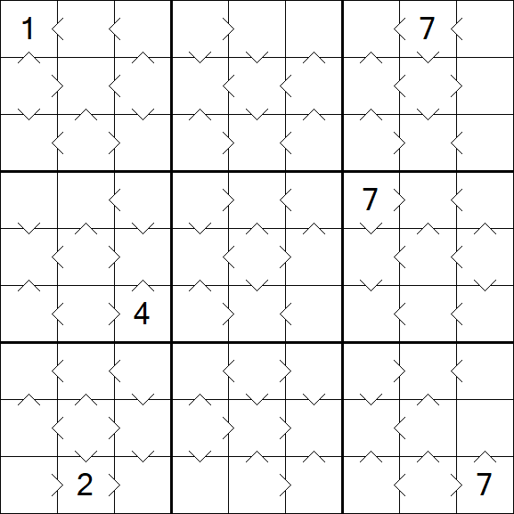 Greater Than Sudoku - Medium
