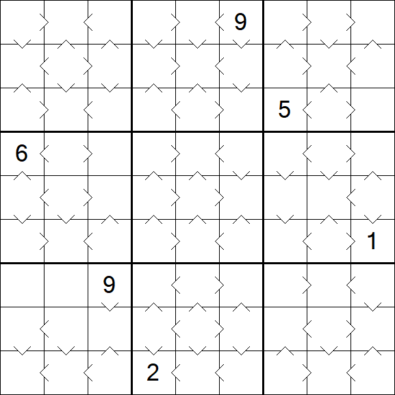 Greater Than Sudoku - Medium