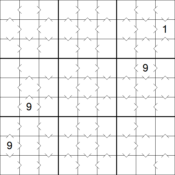 Greater Than Sudoku - Medium