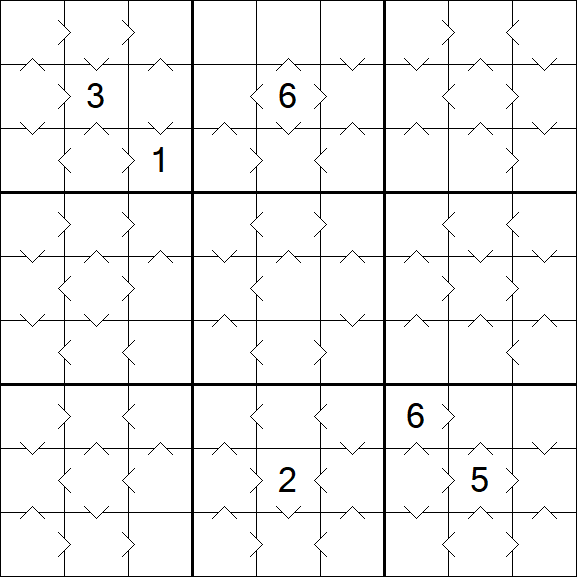 Greater Than Sudoku - Medium