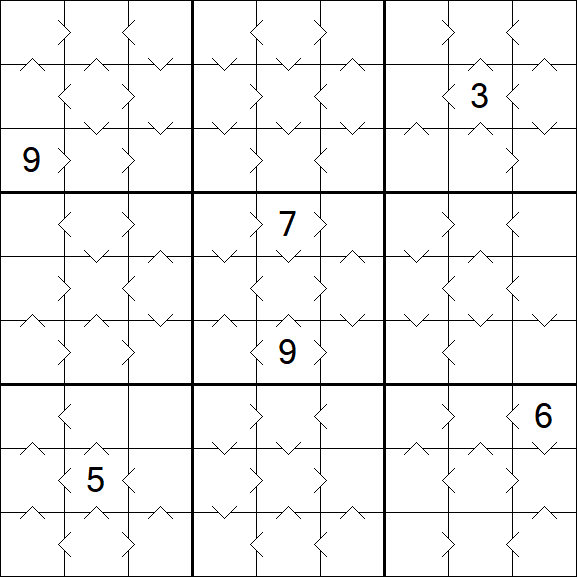 Greater Than Sudoku - Medium
