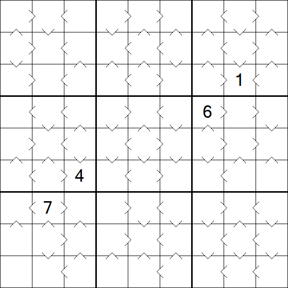 Greater Than Sudoku - Medium