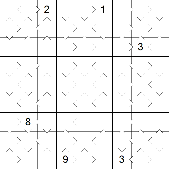 Greater Than Sudoku - Medium