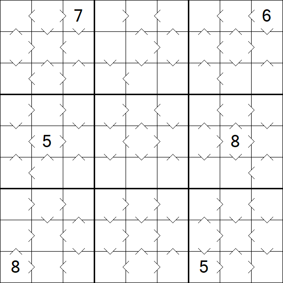 Greater Than Sudoku - Medium