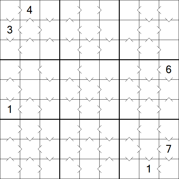 Greater Than Sudoku - Medium