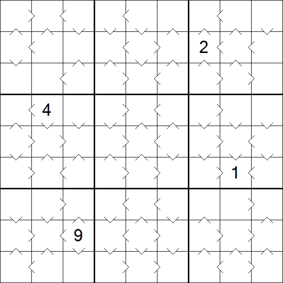 Greater Than Sudoku - Medium