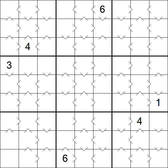 Greater Than Sudoku - Medium