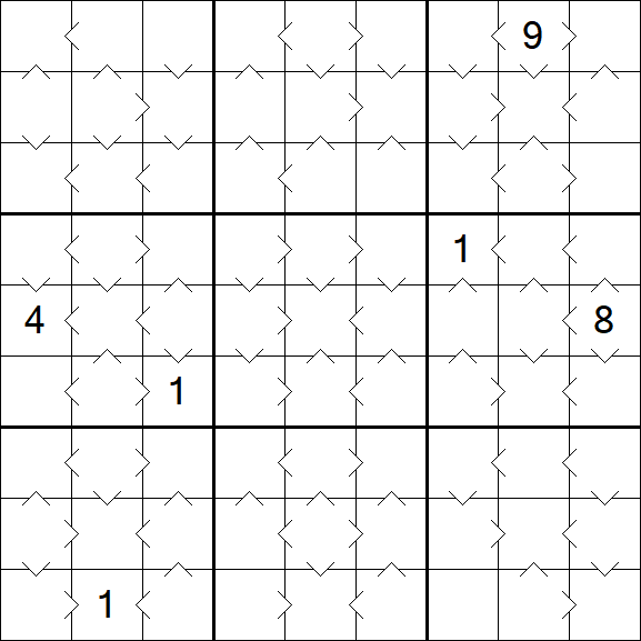 Greater Than Sudoku - Medium