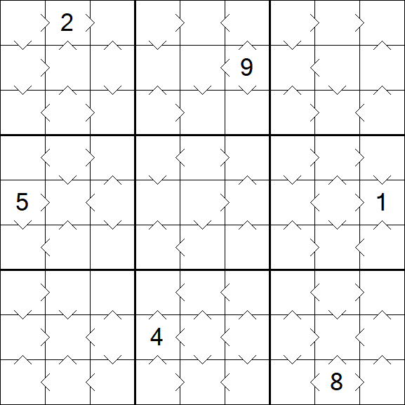 Greater Than Sudoku - Medium