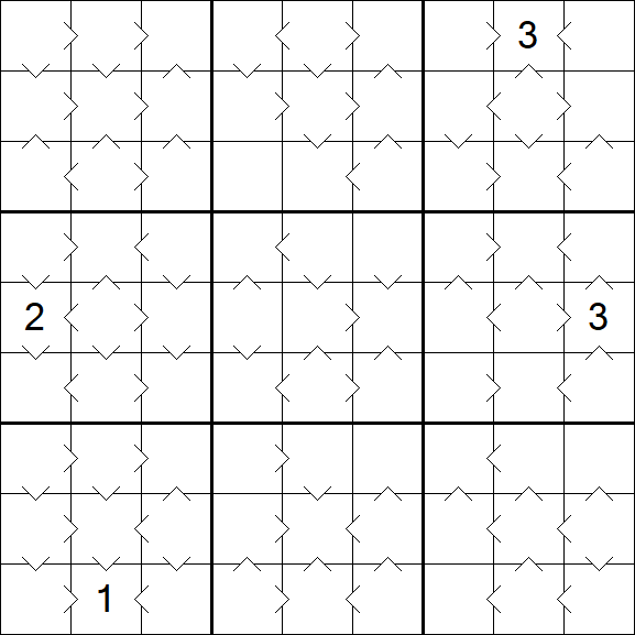 Greater Than Sudoku - Medium
