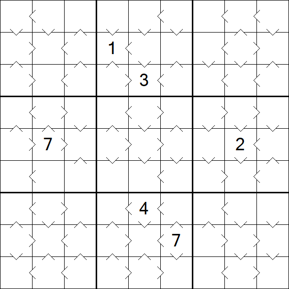 Greater Than Sudoku - Medium
