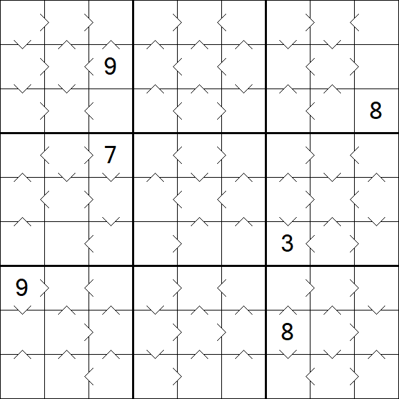 Greater Than Sudoku - Medium