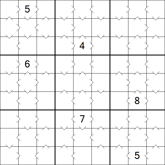 Greater Than Sudoku - Medium
