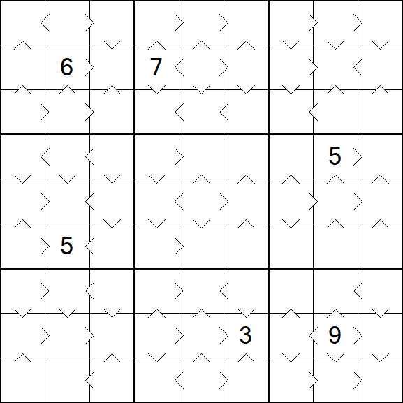 Greater Than Sudoku - Medium