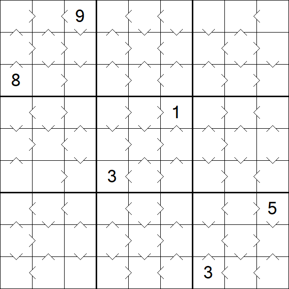 Greater Than Sudoku - Medium