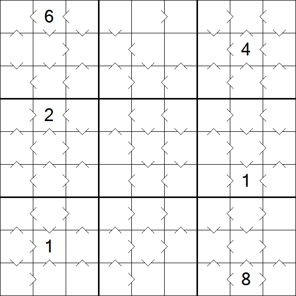 Greater Than Sudoku - Médio