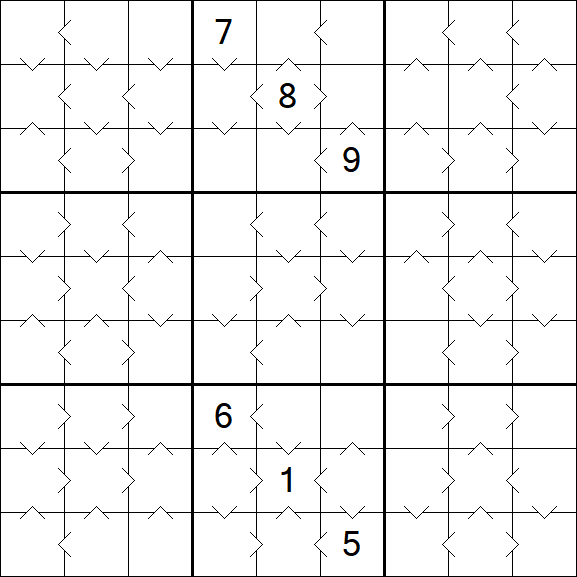 Greater Than Sudoku - Medium
