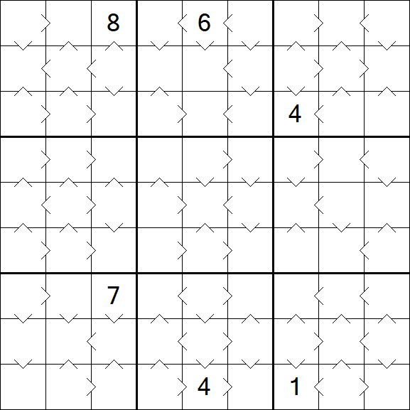 Greater Than Sudoku - Medium