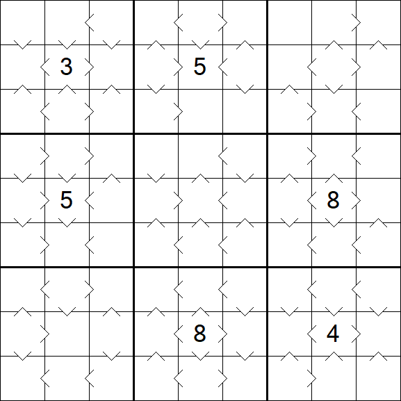Greater Than Sudoku - Medium