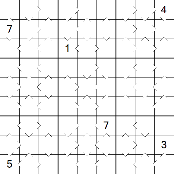 Greater Than Sudoku - Medium