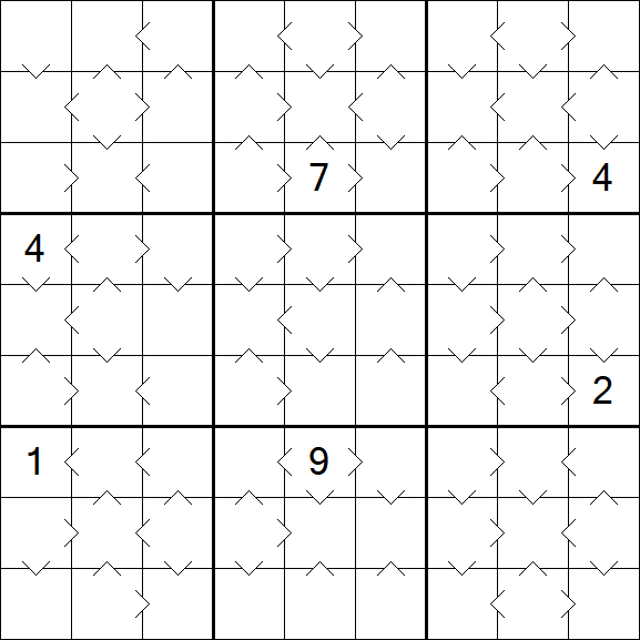 Greater Than Sudoku - Medium