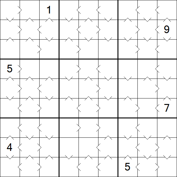 Greater Than Sudoku - Medium