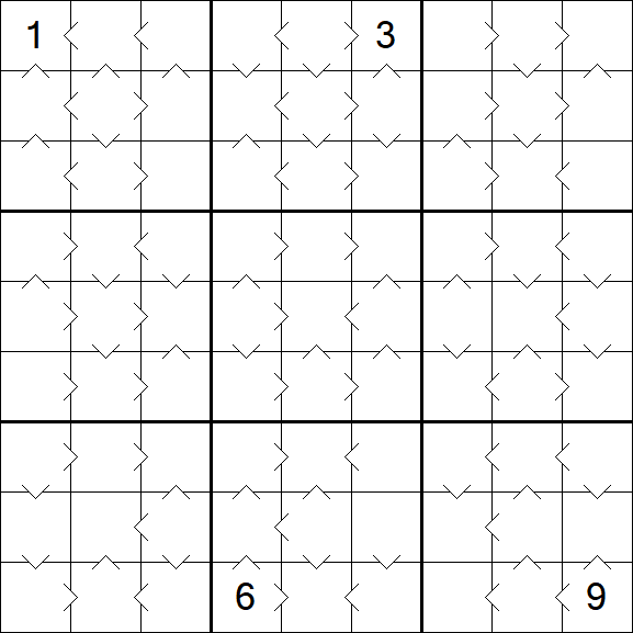 Greater Than Sudoku - Medium