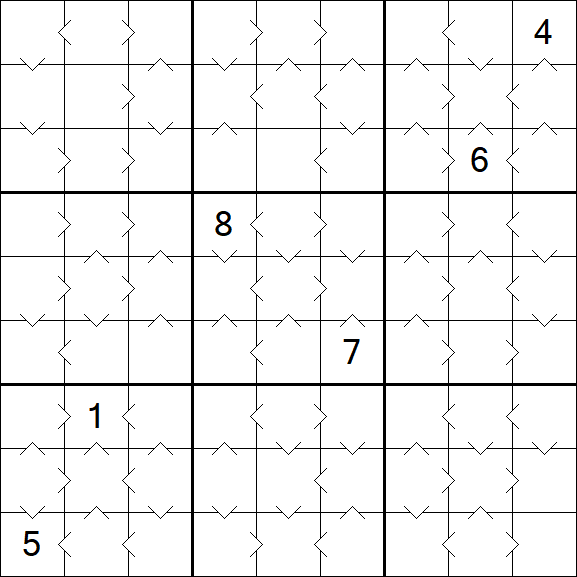 Greater Than Sudoku - Medium