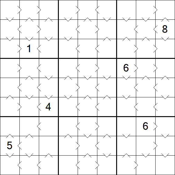 Greater Than Sudoku - Medium