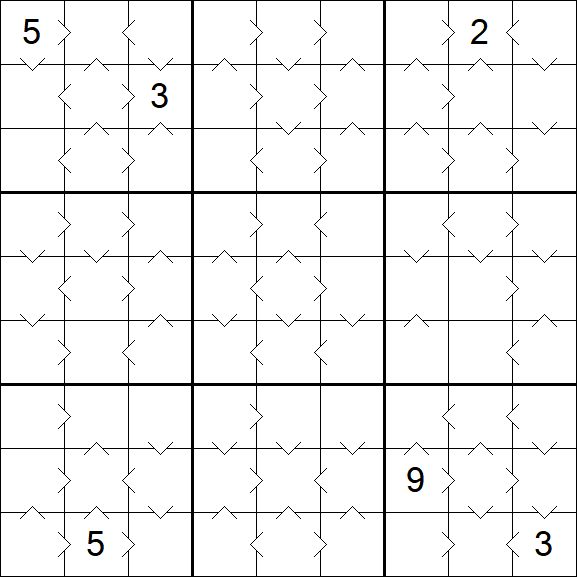 Greater Than Sudoku - Medium