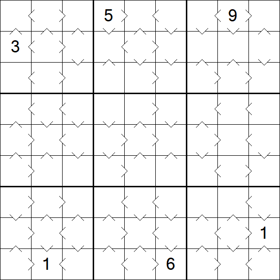 Greater Than Sudoku - Medium