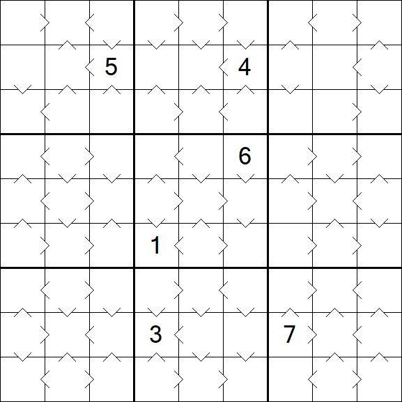 Greater Than Sudoku - Medium